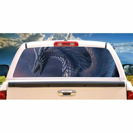 ENTRETENIMIENTO Dragon Rear Window Graphic Tint Film See View Thru Vinyl Decal EN3272534